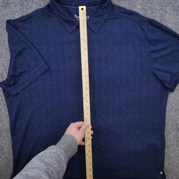 Nat Nast Luxury Originals Mens XL Blue Pattern Polo Rayon Blend Short Sleeve - Picture 11 of 16
